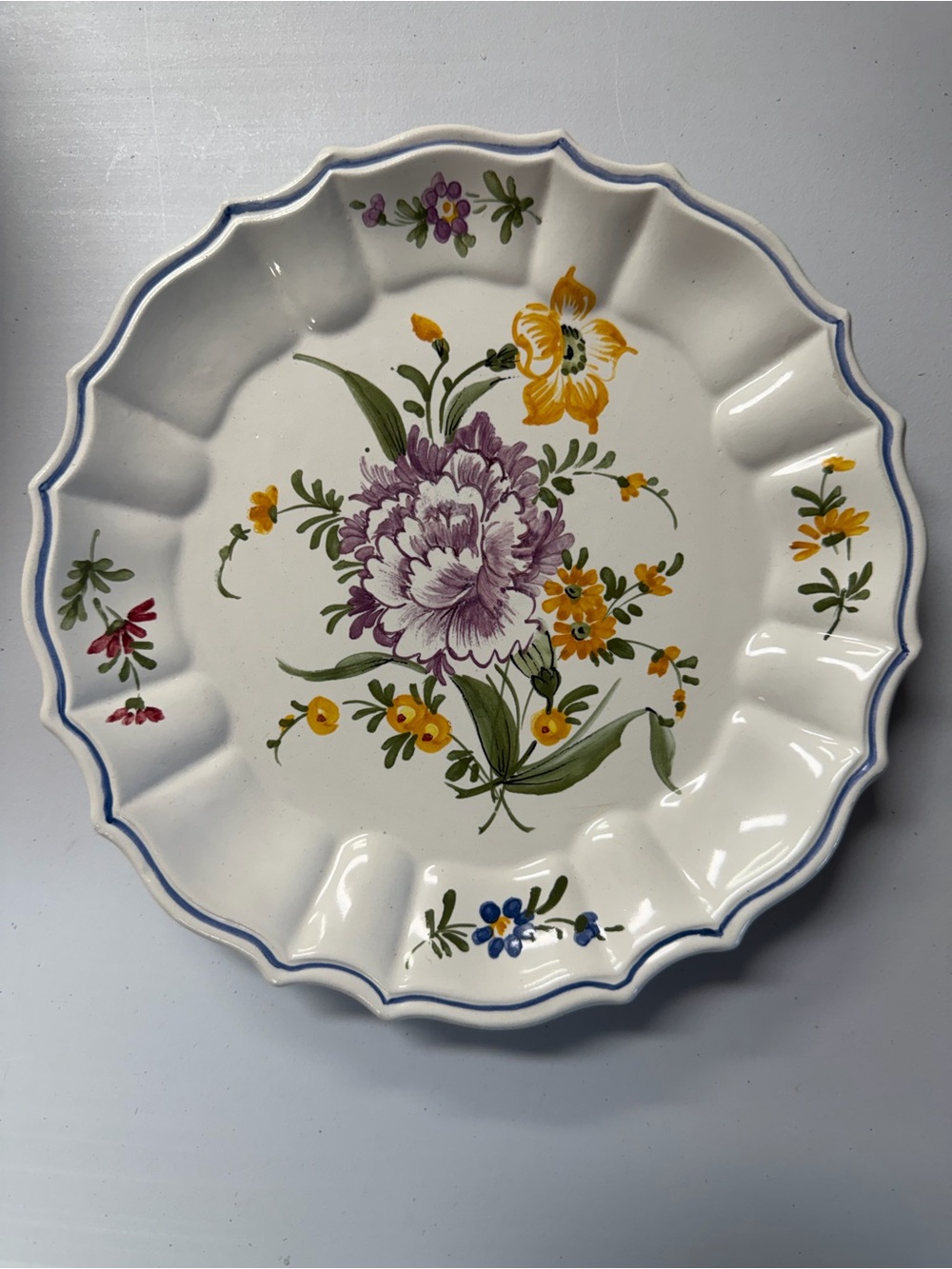 Vintage Smithsonian Campagnolo Arteluce Bassano Italian Floral Plate